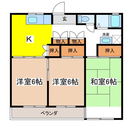 島内駅 徒歩13分 3階の物件間取画像